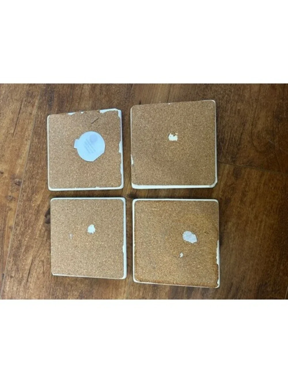 Set of 4 Ceramic Coasters with Citrus and Botanical Design